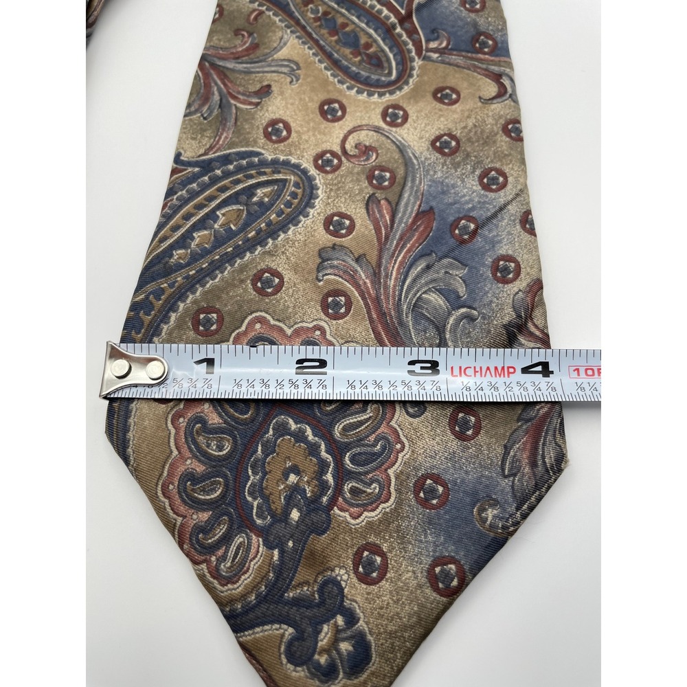 American Traditions Mens Silk Paisley Neck Tie Made in USA - Picture 5 of 5